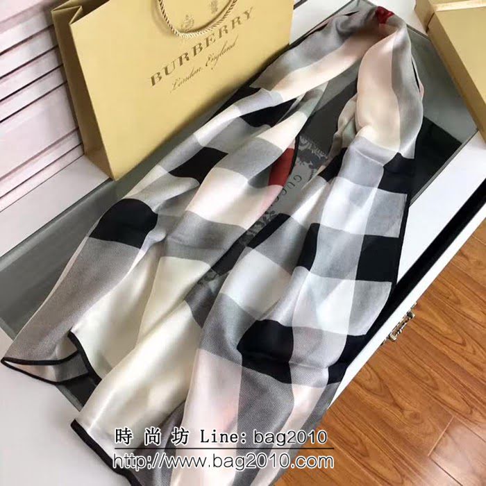 BURBERRY巴寶莉原單 獨家正品 皇室御用真絲圍巾  LLWJ6097